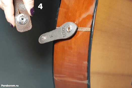 Установка Умного стреплока LOXX адаптера для электро акустической гитары 1_4